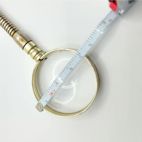 Antique cast iron silver Gooseneck magnifying glass - Picture 7 of 7